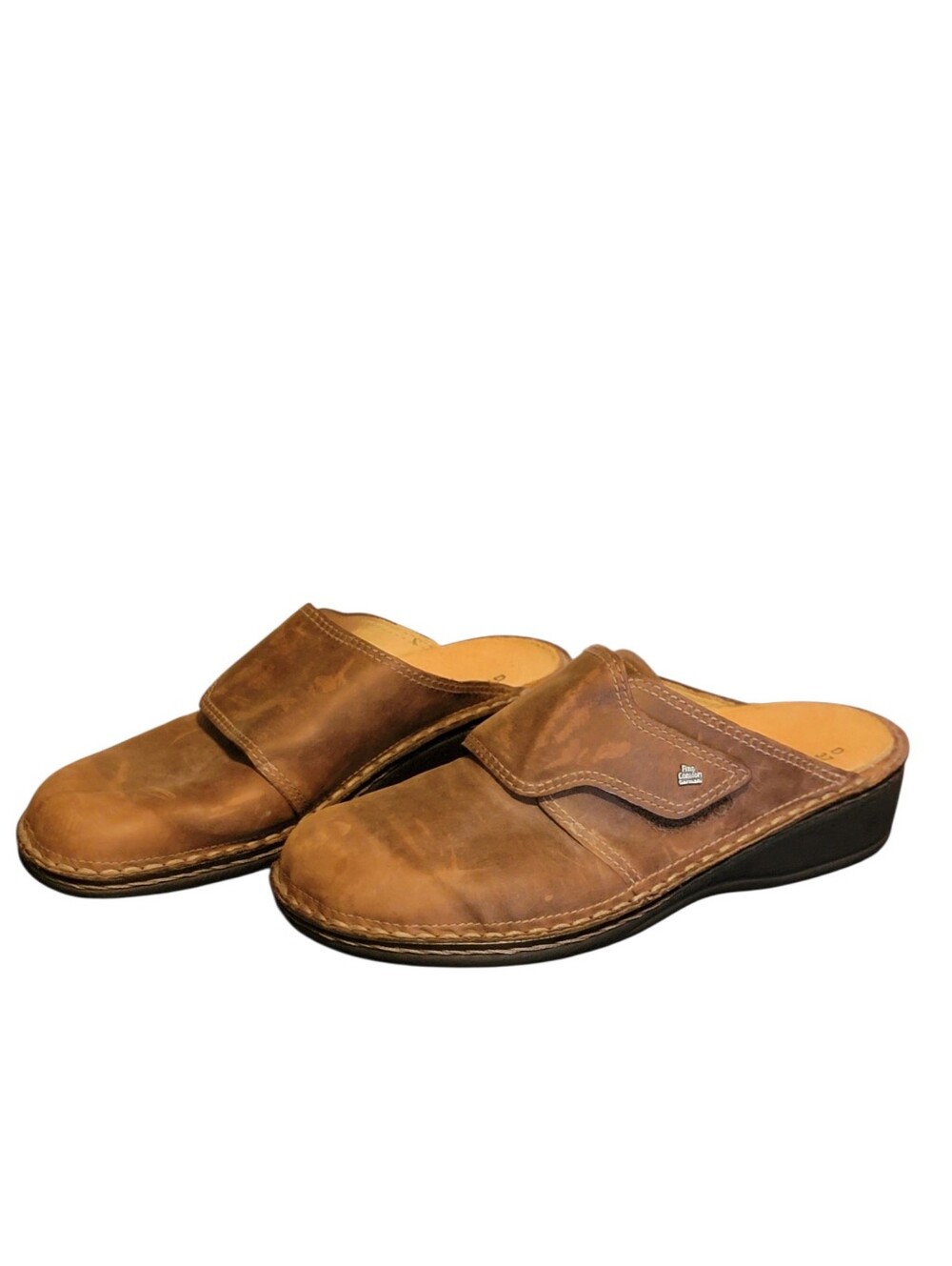 FINN Comfort Clogs Brown Nubuck Leather Slip On Comfort Shoes Mules 37 US 6.5-7 - Picture 9 of 10